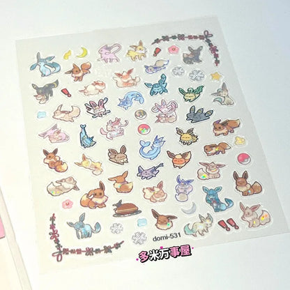 Pokémon Eeveelution Nail Stickers