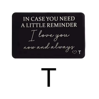GEKTIMER Wallet Card Romantic "I Love You Now & Always" Heart Inspirational Gift For Boyfriend Husband Wedding Birthday Present
