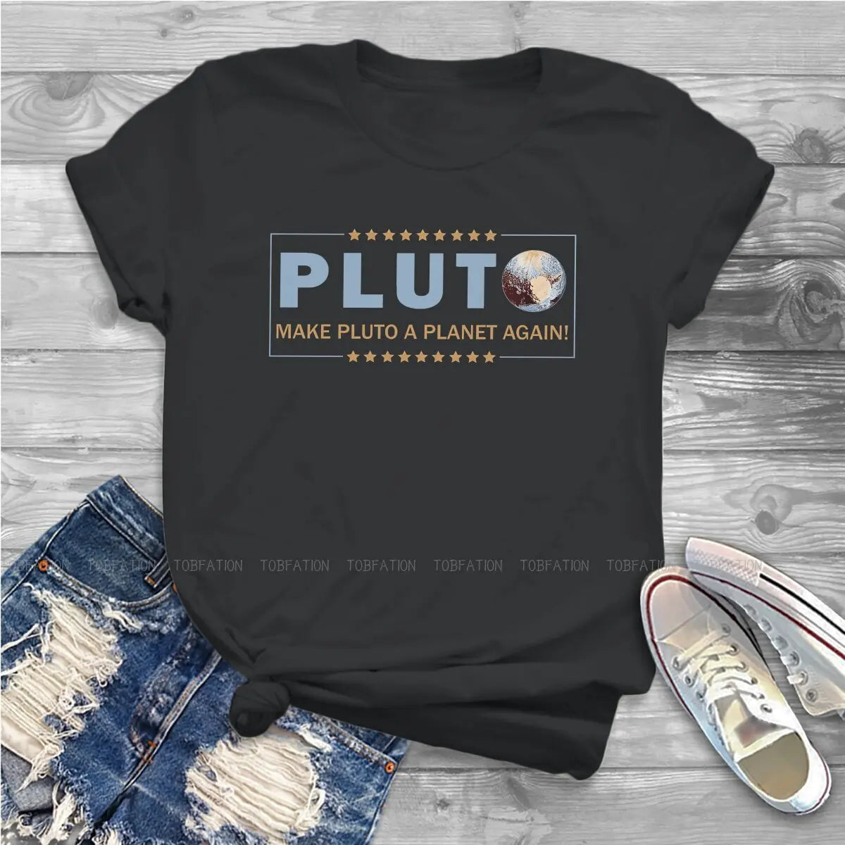Make A Planet Again Pluto Oversized T-Shirt