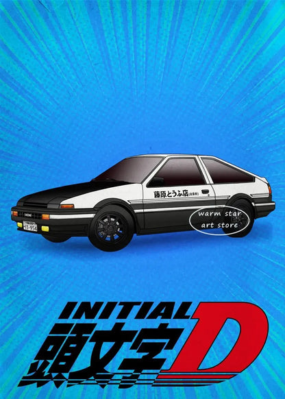 Initial D Takumi Canvas Poster