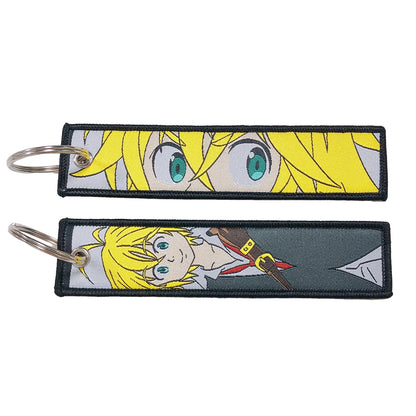 Anime Lock Embroidery Keychain