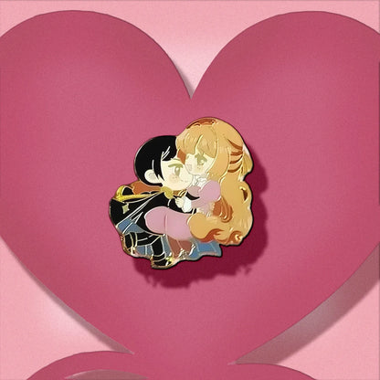 Anime couple  enamel pin
