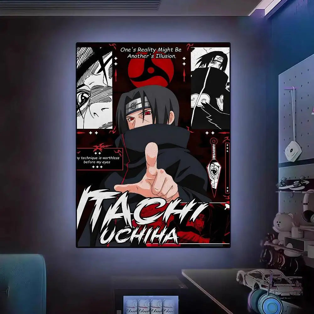 Hot N-Naruto Anime Poster Posters Decorative Paintings Study Bedroom Bar Background Wall Murals Gifts