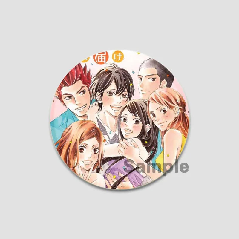 Kimi Ni Todoke Tinplate Pin Round Cartoon Snap-in Brooches