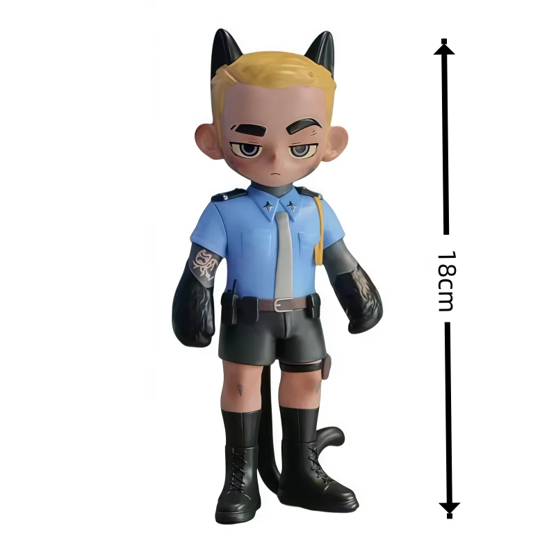 Toos Deer Head Boy Figure Muscle Guy Handsome Boy with Tattoo Warrior Doll Running Park Collection Ornament Accompany Gift
