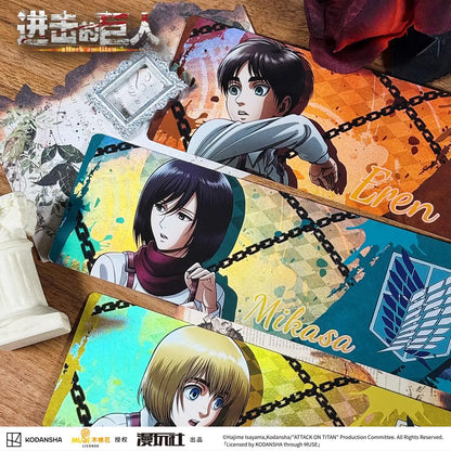 Attack on Titan Eren Jager Rival Ackerman Mikasa Armin Arlert Hanji Zoe China Official Authorization Relax Series Laser Ticket