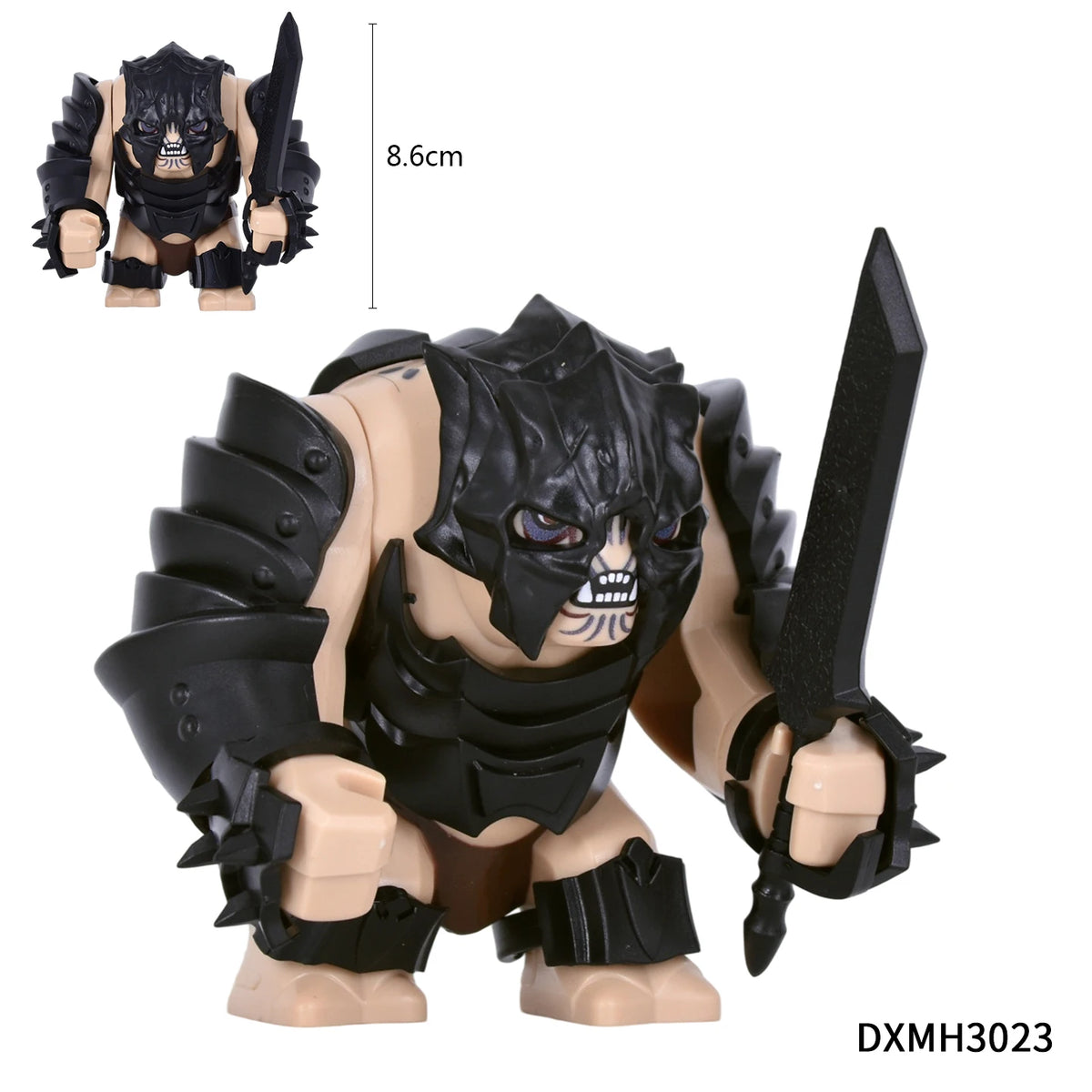 Giant Troll Monster 20Pcs Armored Orc Infantry Figures Medieval Army Building Bricks, Removable Shield Scene Collectible Toy﻿﻿