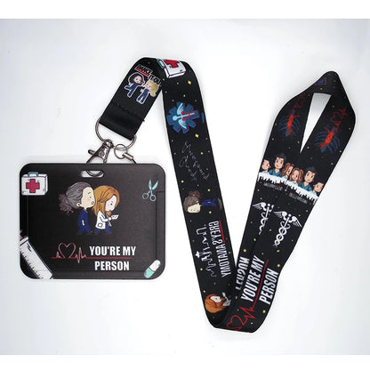 100 Styles Anatomy Credential Holder Keychains Neck Lanyard Pass Card Anime Credit Card Holder Keychain Straps Wholesale