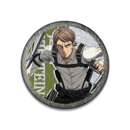 Attack on Titan Double Flash Badge 201 230 Anime Merchandise 75mm 58mm Plain Surface Laser Silver Glitter Pin Character Series