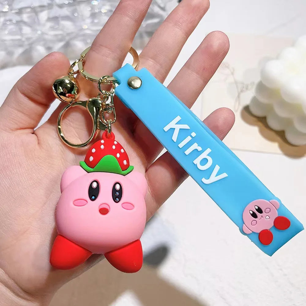 Kirby Cartoon Keychains For Bag Car Key Chains Gift Decoration