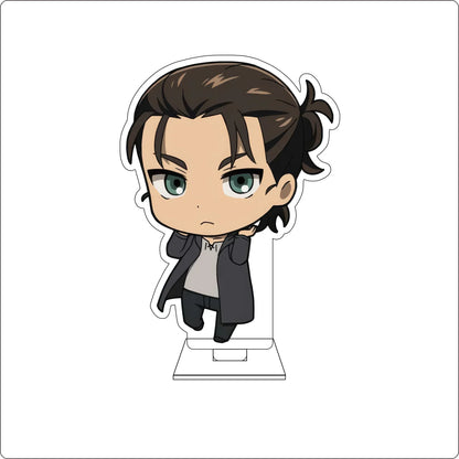 10CM Anime Attack on Titan Cosplay Cute Acrylic Figure Stand Plate Armin Arlert Mikasa·Ackerman Eren Jaeger Ornaments Gifts