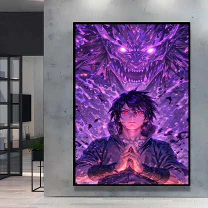 Print on Canvas Wall Art Naruto Uchiha Itachi Poster HD Cartoon Pictures Home Living Room Decoration Paintings Holiday Gifts