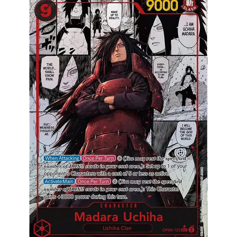 Naruto Card TCG Manga Rare Card Obito/Madara/Itachi/Rock Lee DIY Custom Hobby Collection Card with Foil Textures Holographic