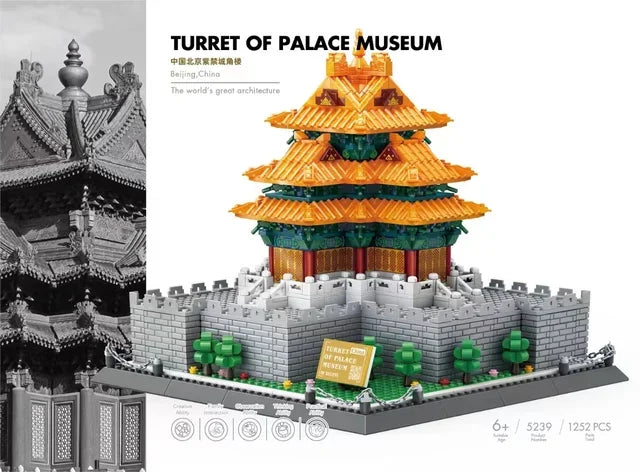 MOC World Famous Architecture Edifice Opera House Building Blocks Villa Savoye Bridge Tower Toy Children Birthday Christmas Gift