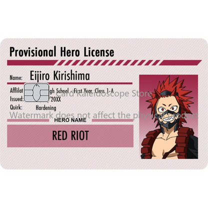 My Hero Academia Student ID Card Sticker