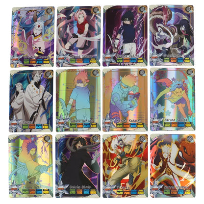 50Pcs Anime Naruto Collection Cards Naruto Uchiha Sasuke Hatake Kakashi Rare SR SSR UR Collection Cards Children Toy Gift