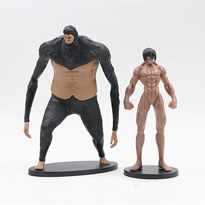 10pcs/set Attack on Titan Levi Action Figures Toys  Scout Regiment Eren Reiner Braun Hange Erwin Smith Doll Gift Toys