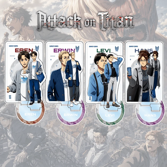 Attack on Titan Eren Yeager Levi Ackerman 15cm Acrylic Stand Keychain Anime Figure Desk Decor Collectible Gift