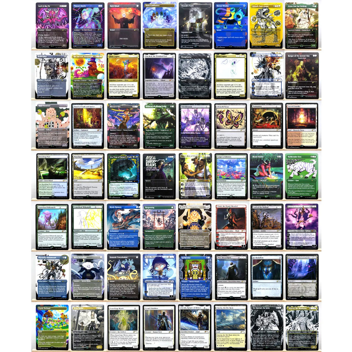 SLD HOLO2-01 TCG Cards for Home Play Proxy Lord of the Pit Ritual Mana Confluence Skullclamp Sliver Legion