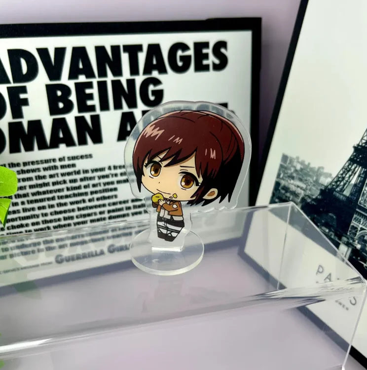 Anime Cartoons Acrylic Standee for Attack On Titan Levi Ackerman Eren Yeager  15Cm Acrylic Standee Desktop Decoration Creative