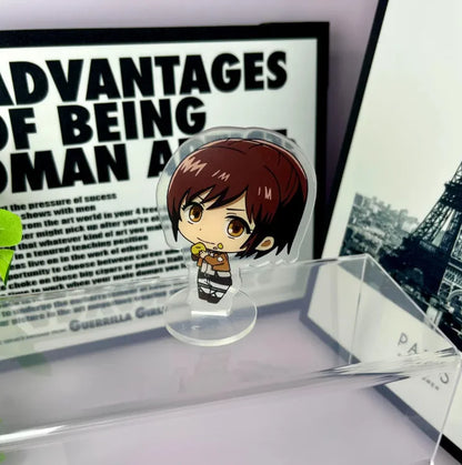 Anime Cartoons Acrylic Standee for Attack On Titan Levi Ackerman Eren Yeager  15Cm Acrylic Standee Desktop Decoration Creative