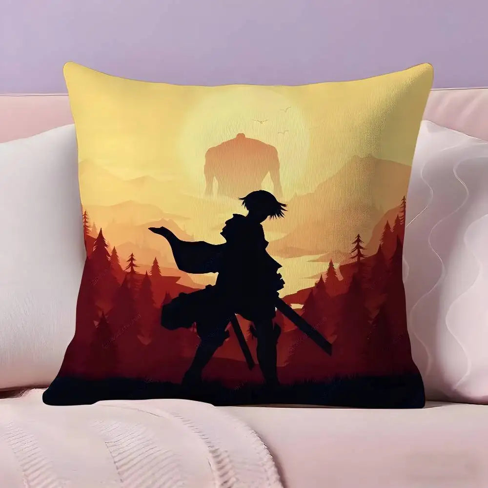Attack on Titan Levi Ackerman Pillow Case Ultra Soft Skin Friendly Fabric Cloud Like Comfort & Concealed Zipper
