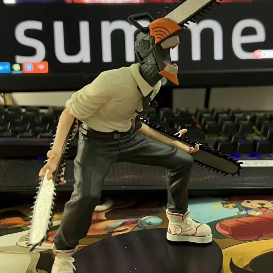 Man chainsaw denji anime figure denji/power action figure 1560 chainsaw man denji statuette adult model collectible doll toy