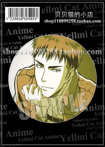 Attack on Titan Badge Levi Ackerman Mikasa Ackerman Erwin Smith Hange Zoe Ymir Goddess Pin Brooch Accessory Keychain Anime