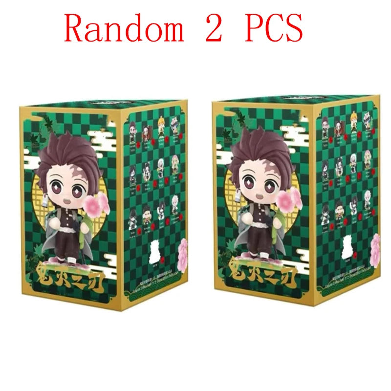 2026 Tanjiro Kamado Nezuko Demon-Slayer Anime Cartoon Figure Blind Box Creative Personalized Statue Ornament Surprise Gift Box