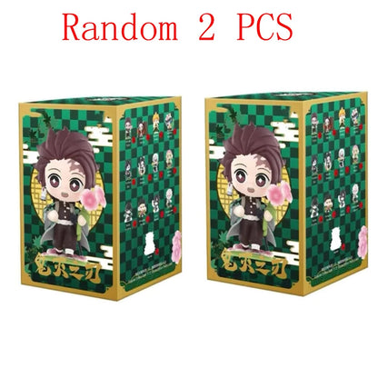 2026 Tanjiro Kamado Nezuko Demon-Slayer Anime Cartoon Figure Blind Box Creative Personalized Statue Ornament Surprise Gift Box