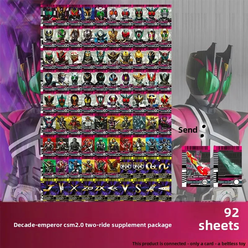 Hot Kamen Rider Card Set for Belt Sync White Emperor Magenta Decade Custom Cards Kaito Diend DIY Kit with CSM Grade Anime Gift