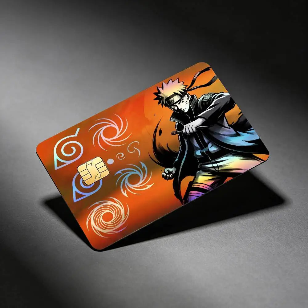 poster Uzumaki Naruto Uchiha Sasuke Sakura Kakashi itachi Laser Reflective Card Skin Sticker For Debit Credit Card