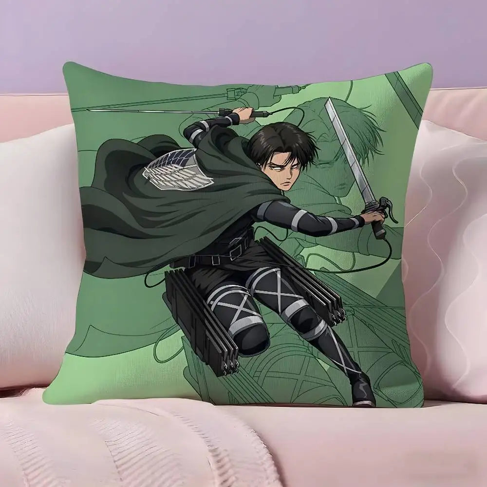 Attack on Titan Levi Ackerman Pillow Case Ultra Soft Skin Friendly Fabric Cloud Like Comfort & Concealed Zipper