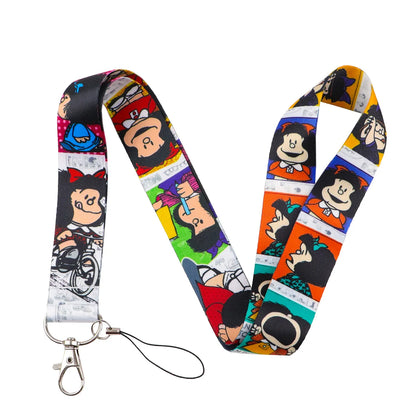 Anime Girl Lanyard Credential Holder