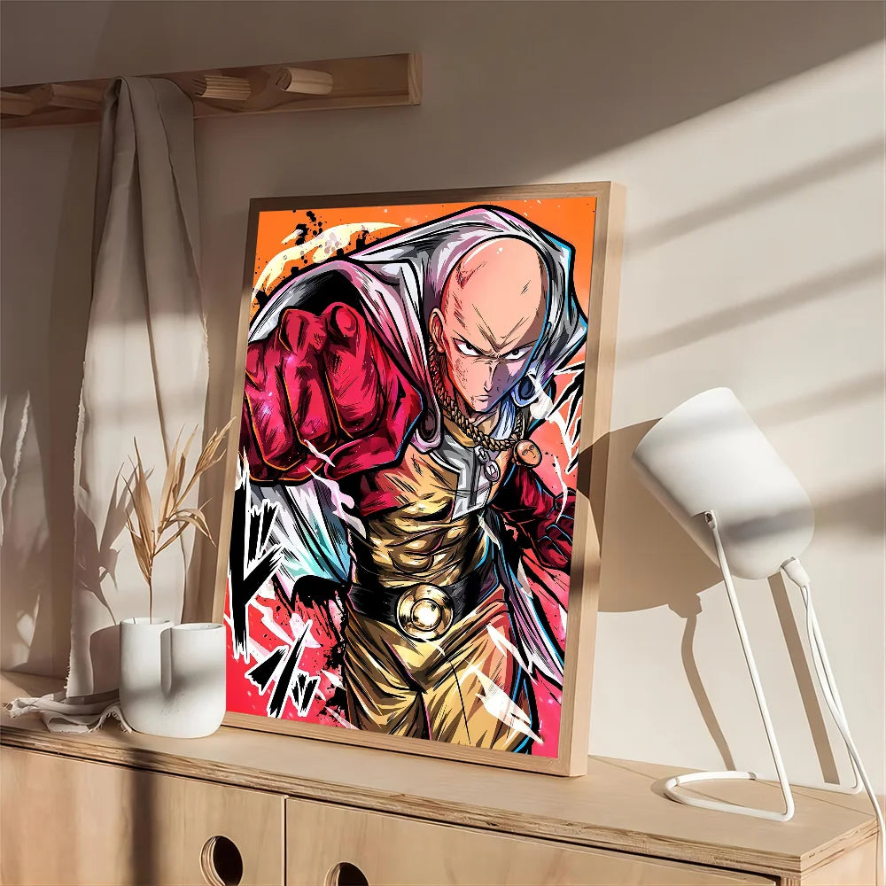 One Punch Man Saitama Wall Poster