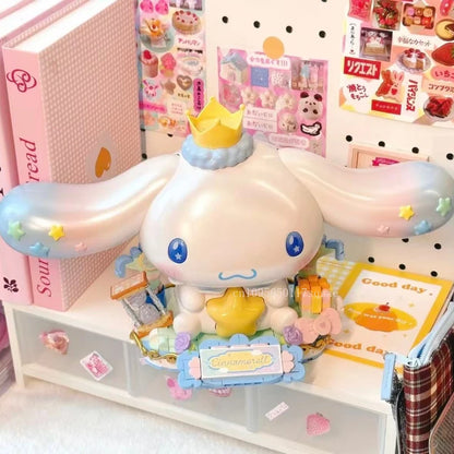 New Cinnamoroll Series Building Blocks Anime Mobile Lighting Decoration Assembly Model Jewelry Collectibles Toy Set Gifts