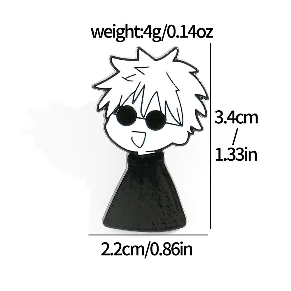 Gojo Satoru Cats Enamel Pin Kawaii Anime Role Eye Mask Cute Manga Brooches Badge Jujutsu Kaisen Anime Accessories For Backpack