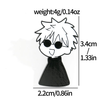 Gojo Satoru Cats Enamel Pin Kawaii Anime Role Eye Mask Cute Manga Brooches Badge Jujutsu Kaisen Anime Accessories For Backpack