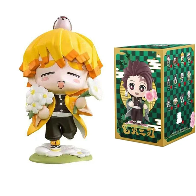 2026 Tanjiro Kamado Nezuko Demon-Slayer Anime Cartoon Figure Blind Box Creative Personalized Statue Ornament Surprise Gift Box