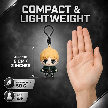 Attack on Titan Blind Box Mystery Bag Final Season 3D PVC Bag Clip Keychain Anime Collectible Pendant Backpack Charm Gift