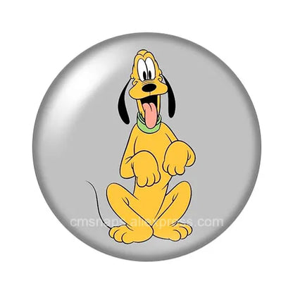 Pluto Goofy Dogs Glass Cabochon