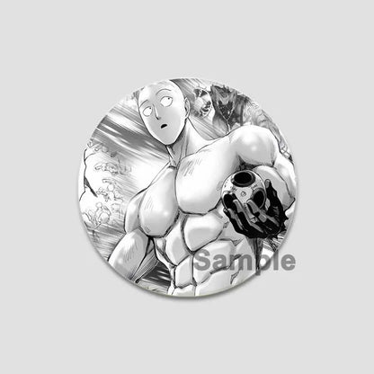 One Punch Man Saitama Button Pins