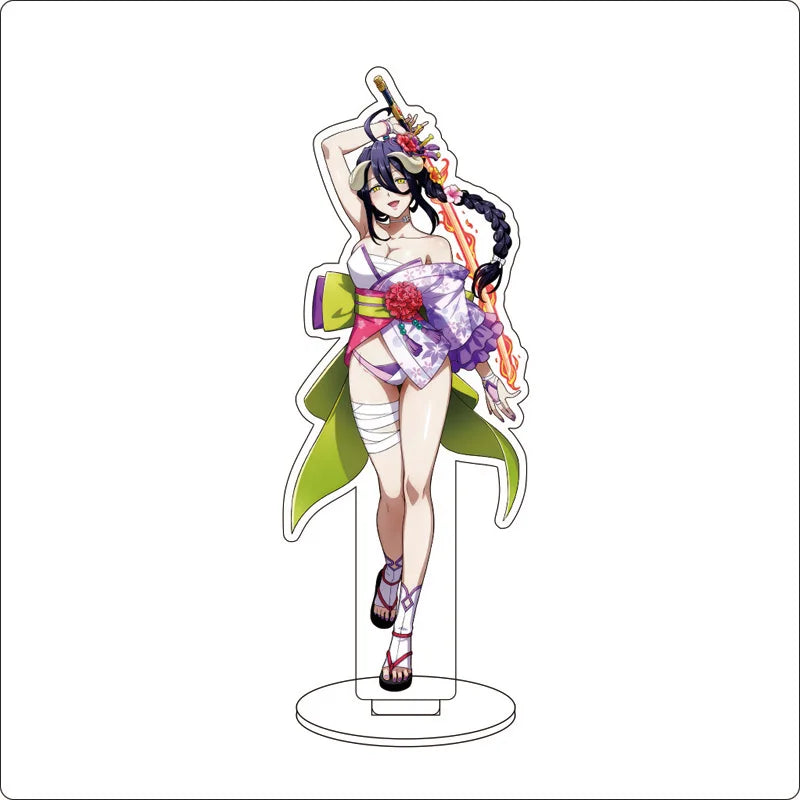 Anime Overlord Acrylic Stand Ornaments Ainz Ooal Gown Shalltear Bloodfallen albedo Cocytus Figure Stand Halloween Gifts