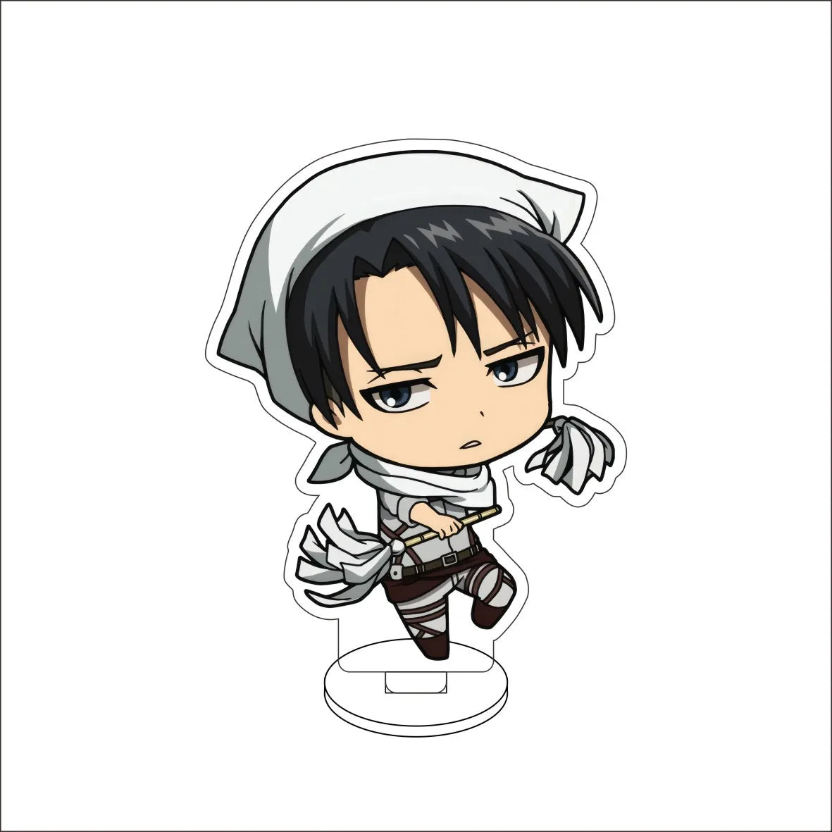 10CM Anime ‌Attack on Titan Cos Eren Jaeger Mikasa Ackerman Levi Ackerman Hanji Zoe Figure Acrylic Stand Cute Ornaments Gifts