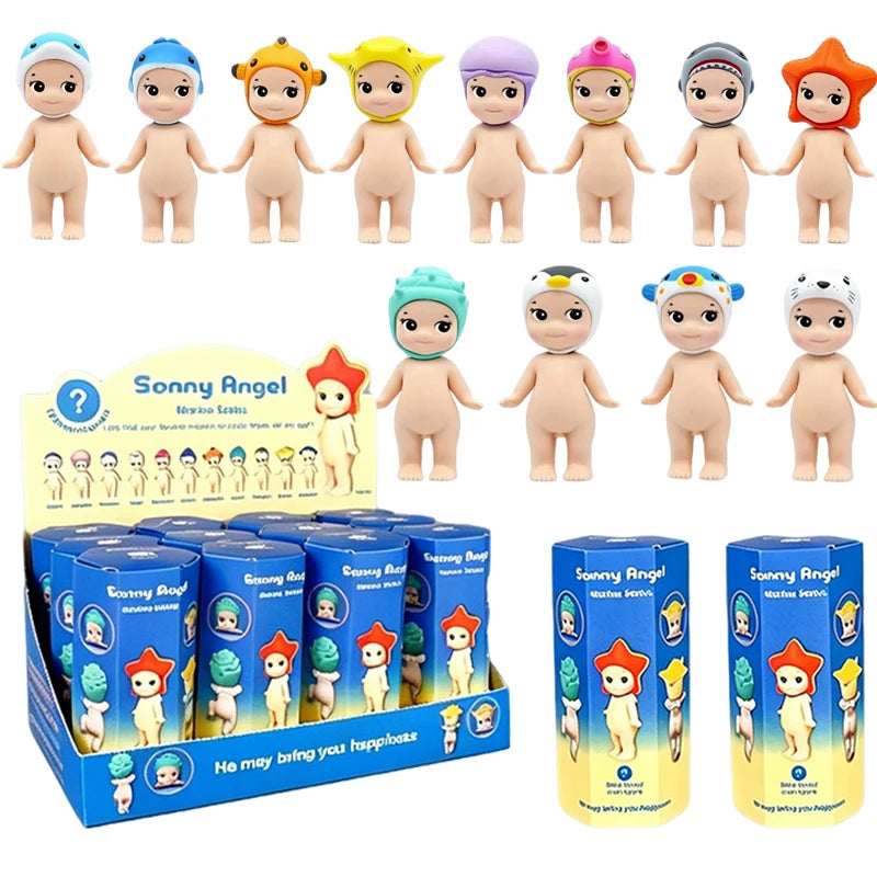 New Cute Angel Animal Blind Box Marine Animal Series Anime Figures Cute Animal Ver.1 Ver.2 Ver.3 Ver.4 Ornaments Dolls Gift
