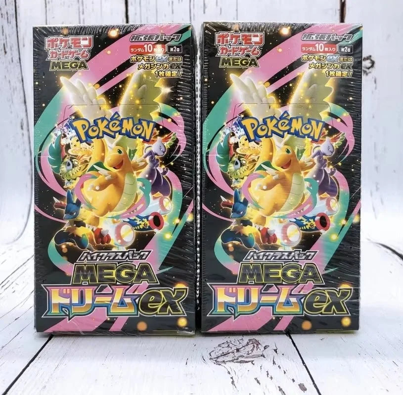 HOT Pkm M2A Ptcg Mega Original Box Mega Dream Ex Phantasmal Flames Mega Lucario Booster Japanese Version trading Fans kids Gift