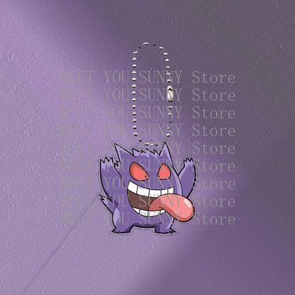 Anime Gengar Acrylic Keychain Pocket Monster Cartoon Kawaii Figure Creative Backpack Charm Pendant Toy Students Accessories Gift
