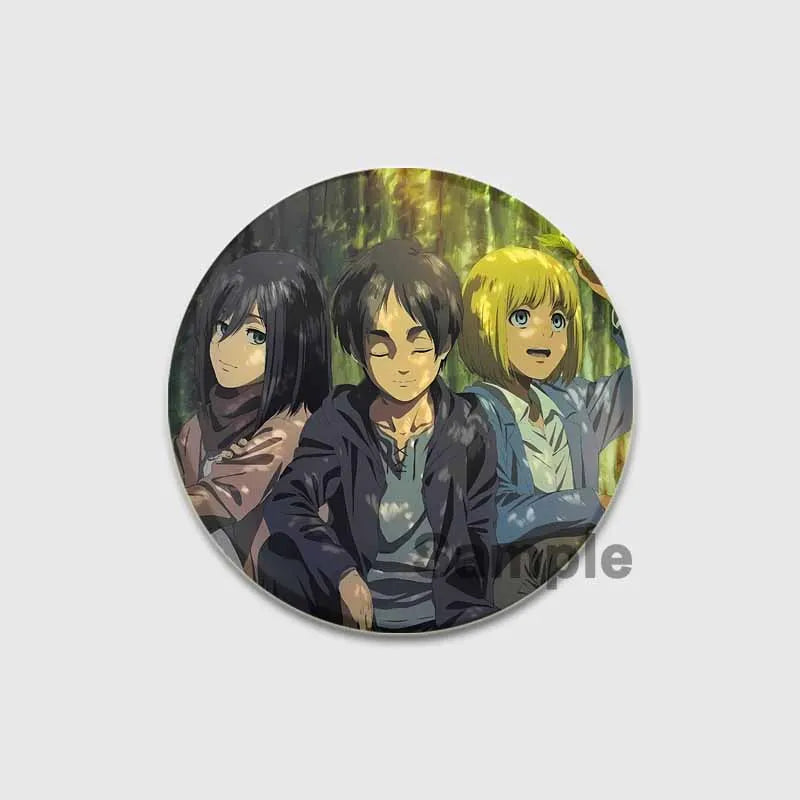 Attack on Titan Anime Brooches Erwin Eren Levi Lapel Pins Cartoon Cosplay Badge Gifts Accessories Backpack Clothes Decor Jewelry