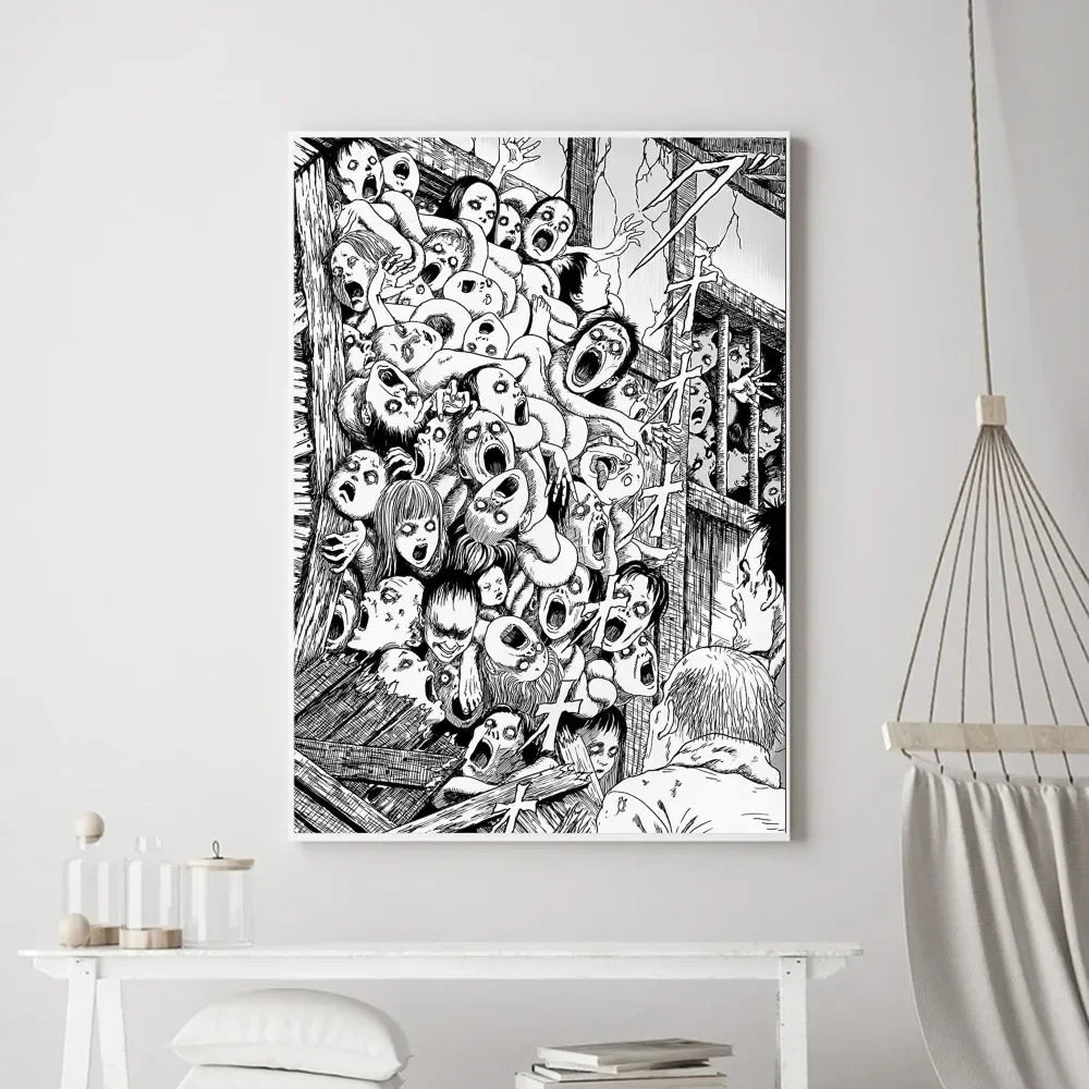 Junji Ito Horror Canvas Poster