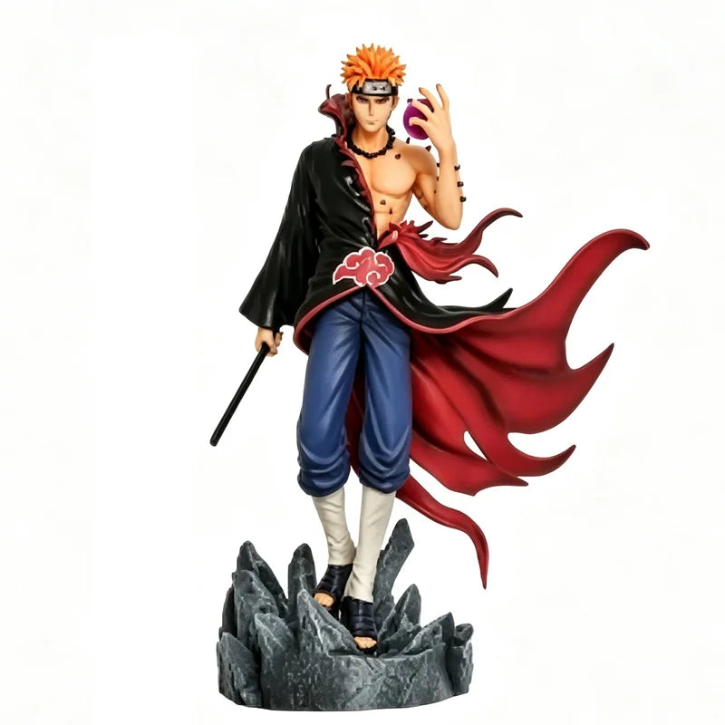 Akatsuki Pain Yahiko Collectible Statue, Naruto Shippuden Wind‑Swept Cape PVC Figure, Home Shelf Decoration, Holiday Gift